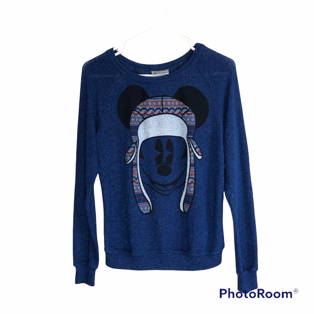 Disney Parks Trapper Hat Mickey Mouse Winter Sweater Sz XS